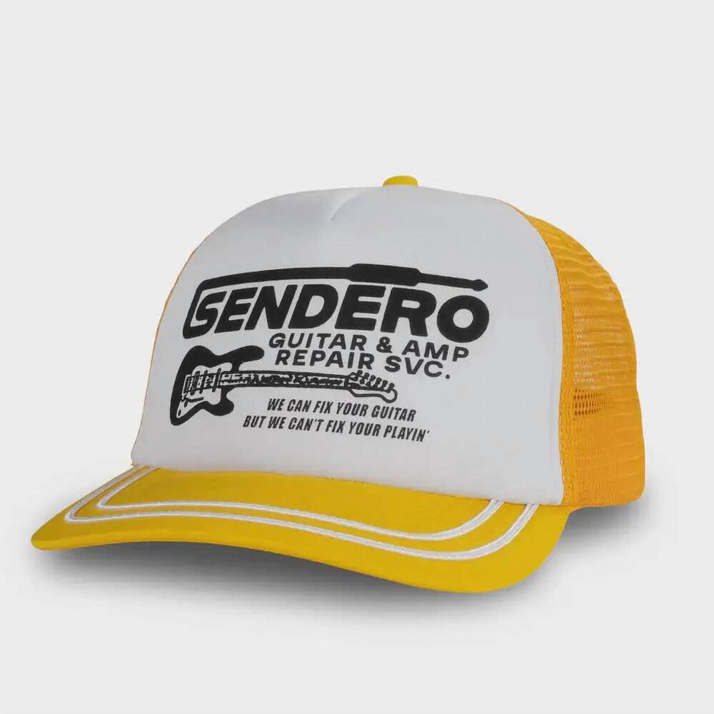 NEW SENDERO PROVISIONS CO. men's guitar repair hat in yellow